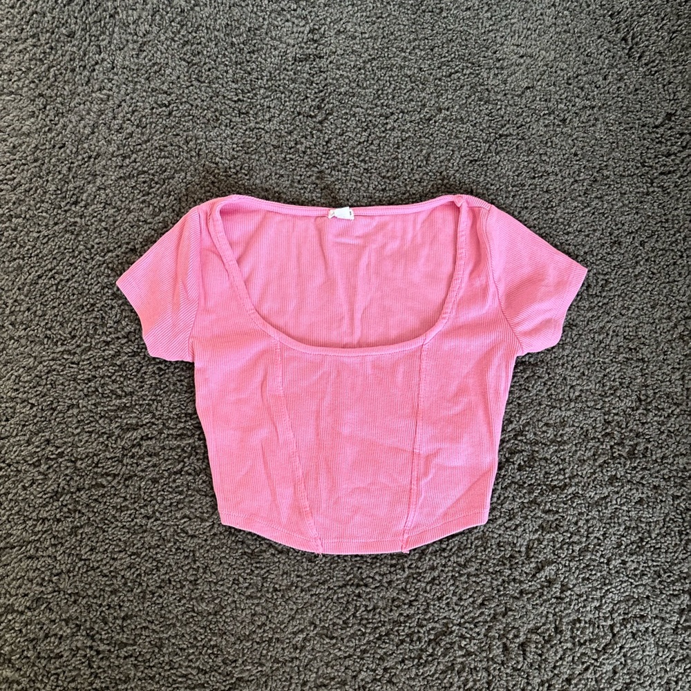 Garage Short Sleeve Corset-Style Tee